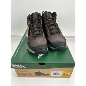 Eddie Bauer Men's Waterproof Outdoor Boots Style Bonham Size 8.5 M Brown